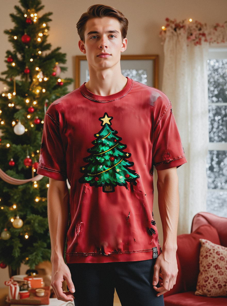 T-shirt homme sapin de Noël