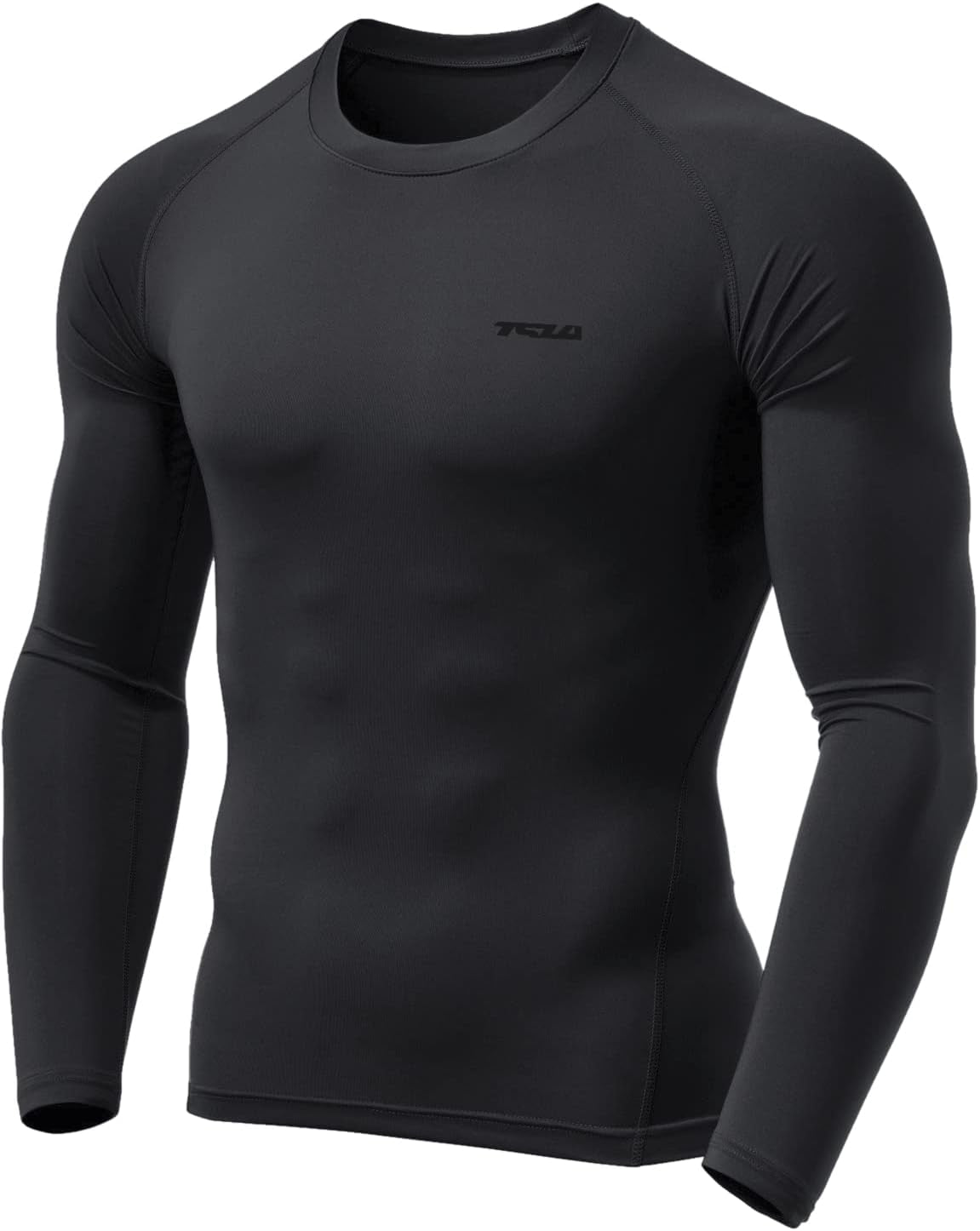 Men'S UPF 50+ Compression Shirts, Cool Dry Long Sleeve Athletic Tops, Sports Baselayer Workout Shirt