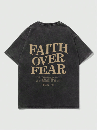 Manfinity EMRG Men'S Letter Printed round Neck Summer Short Sleeve T-Shirt