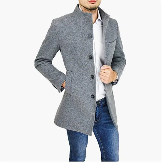 Coziro Manteau Élégant en Mélange de Laine