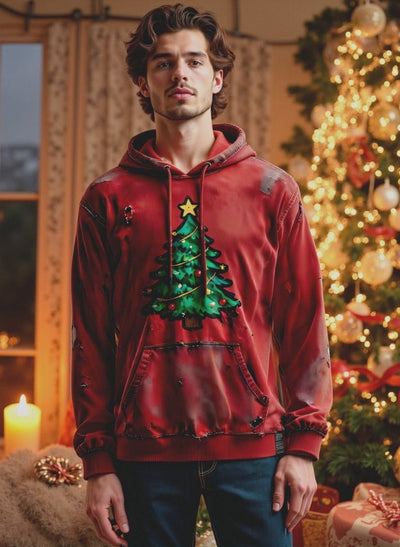 Hoodie homme sapin de Noël