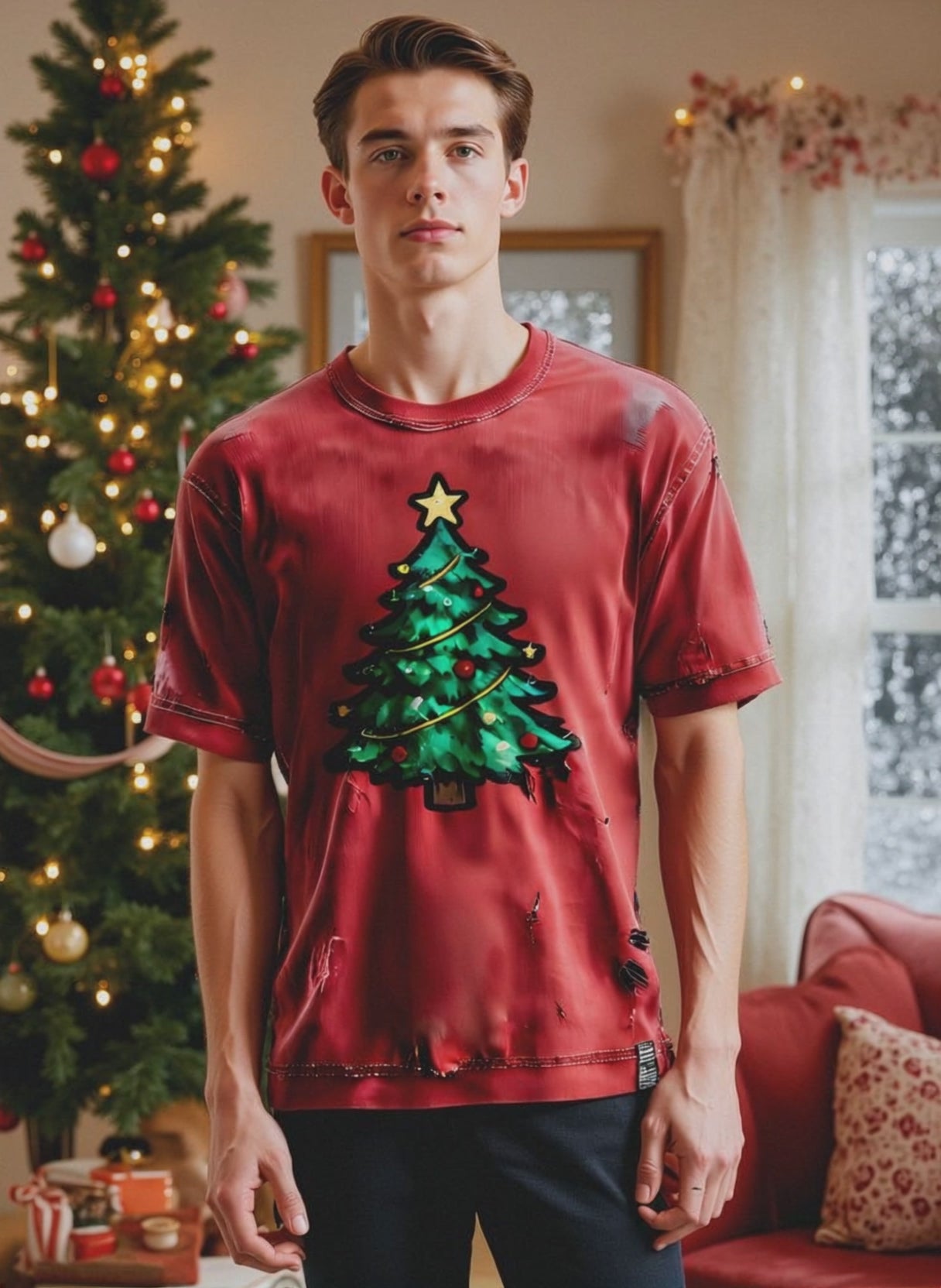 T-shirt homme sapin de Noël