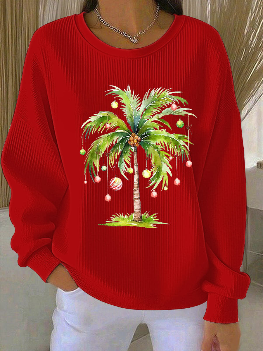 Sweat-shirt femme Noël tropical