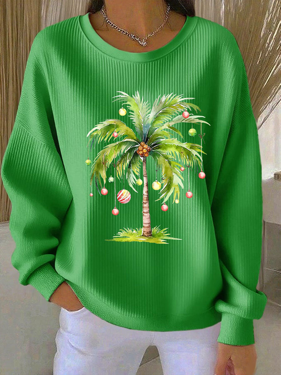 Sweat-shirt femme Noël tropical
