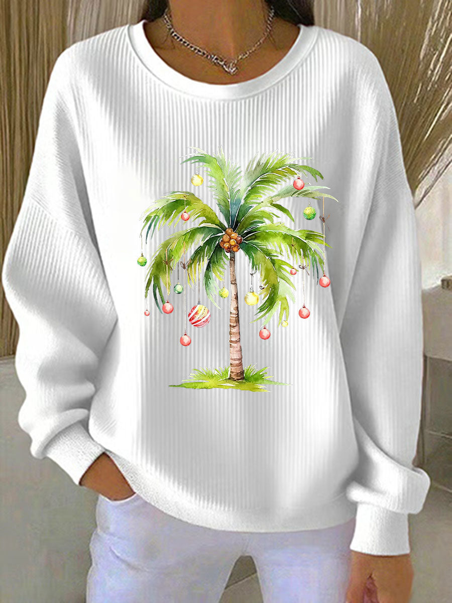 Sweat-shirt femme Noël tropical