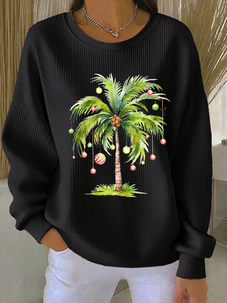 Sweat-shirt femme Noël tropical