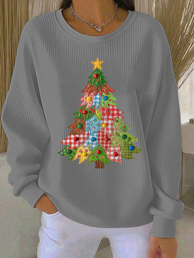 Sweat-shirt femme sapin de Noël