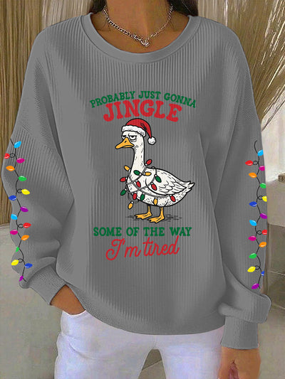 Sweat-shirt femme fatigue imprimé