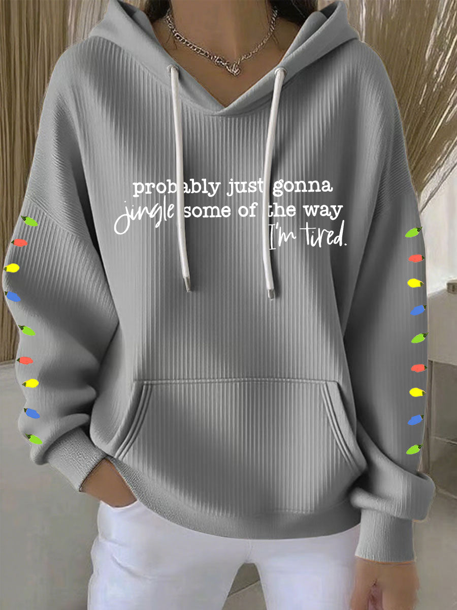 Hoodie femme fatigue imprimé