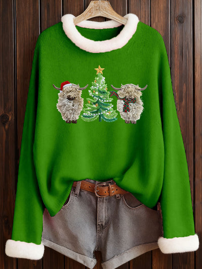 Top femme vache Highland Noël